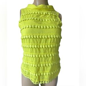 J. Crew Lime Dot Top